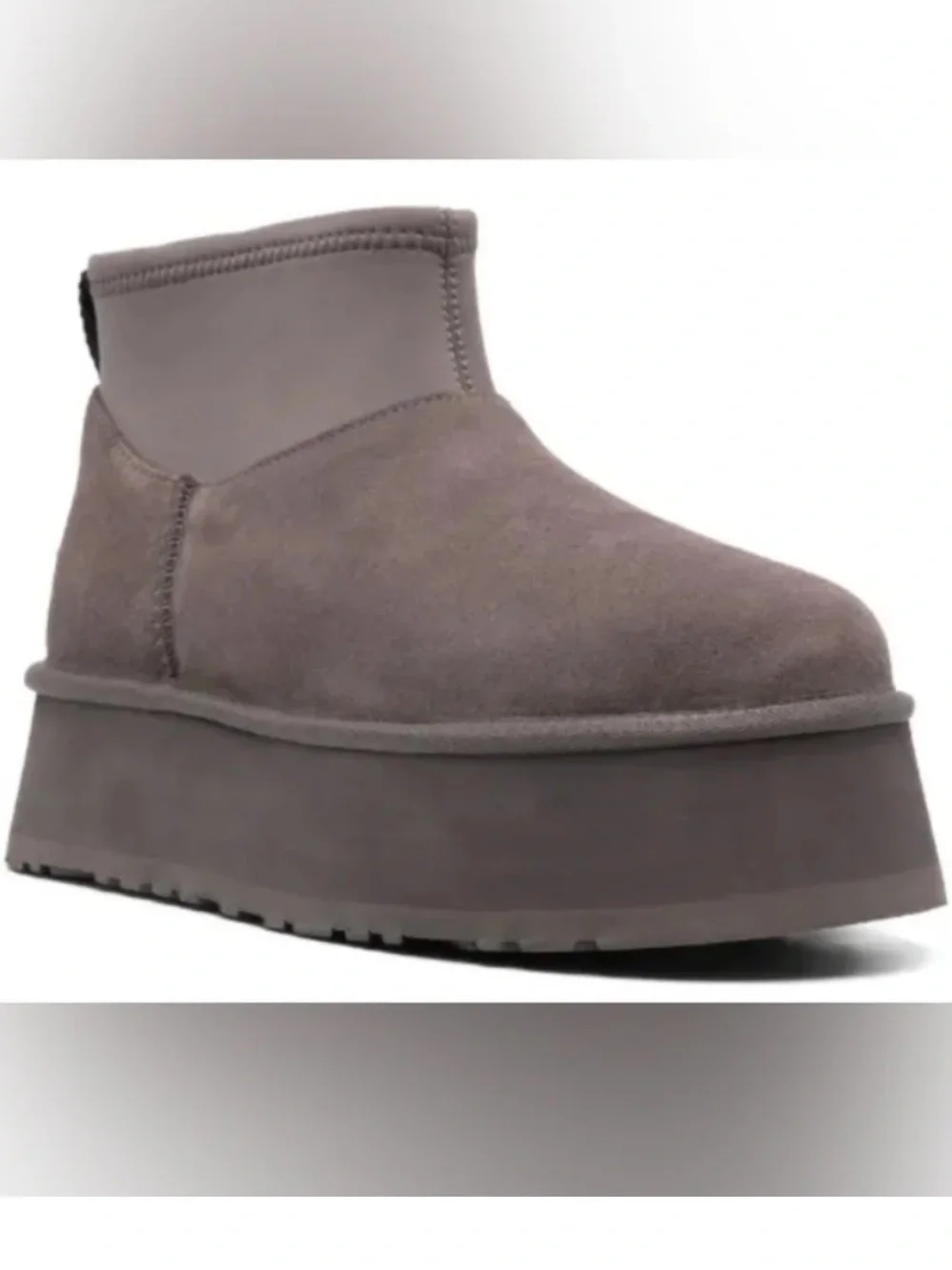 UGG Classic Mini Dipper Gray Platform Ankle Boots Size 5